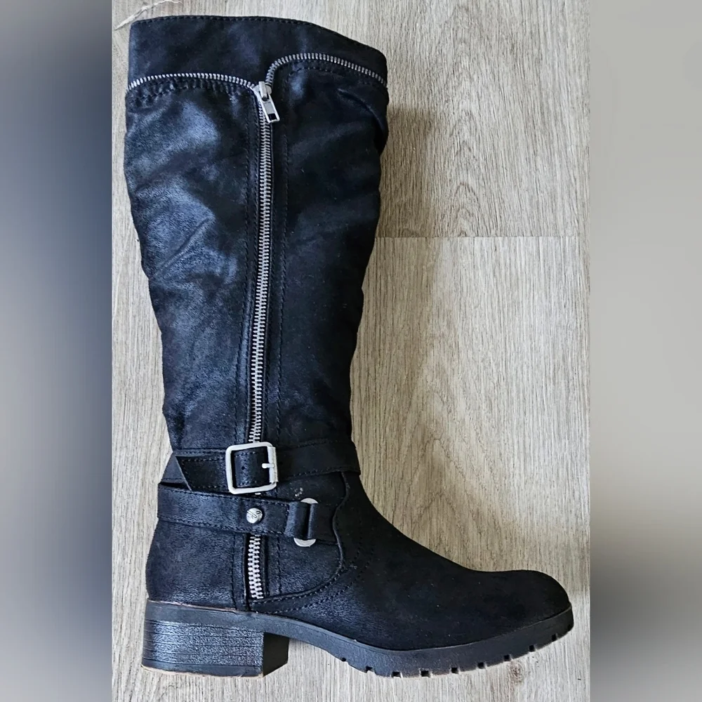 Size 7 Kohl's Stonecrop Black Knee-High Boots - Picture 4 of 8